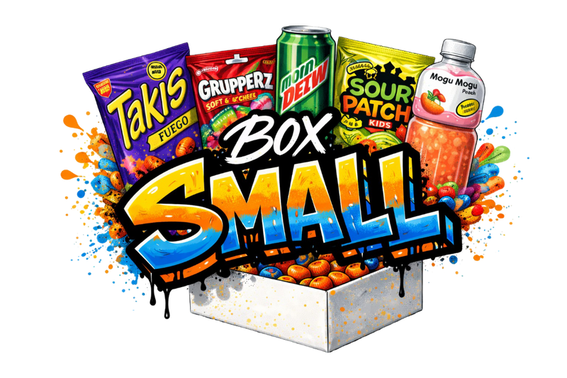 HUB SMALL BOX - 40 snack tra dolci, salati, bevande e caramelle dal MONDO, con 1 GADGET GRATIS